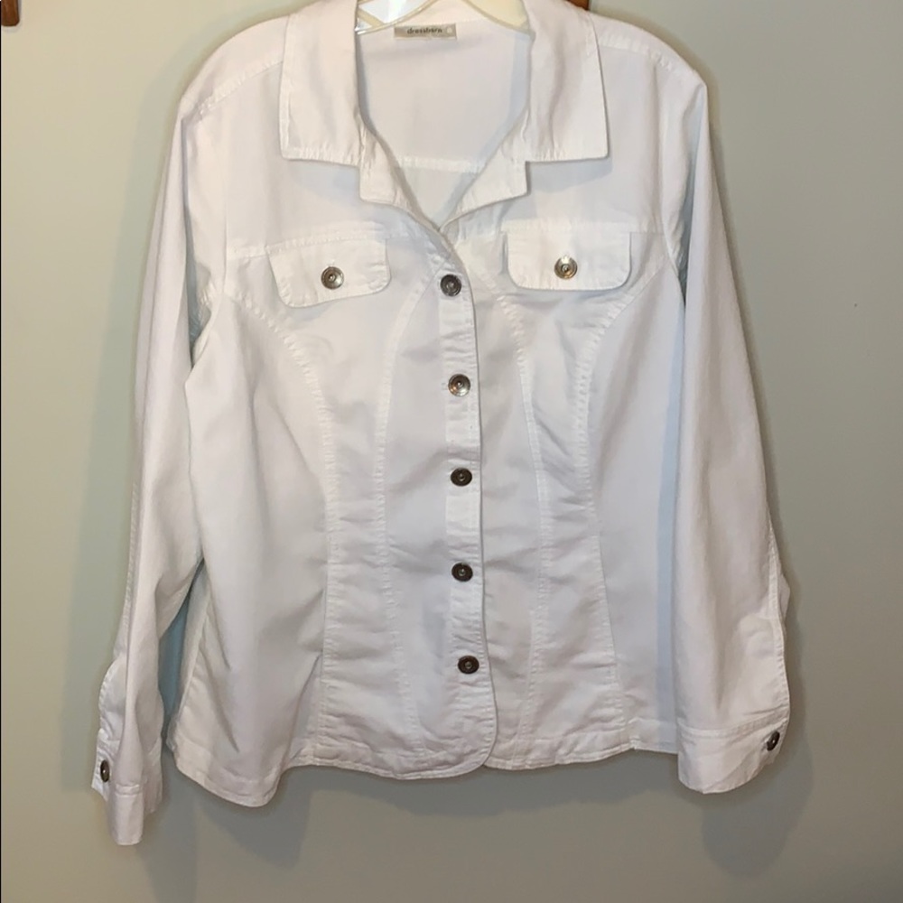 White Cotton Jacket - Picture 2 of 11
